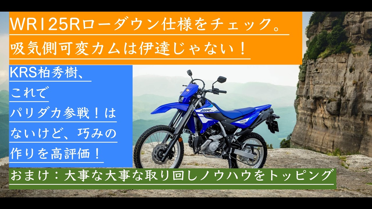 WR125R（ローダウン仕様）インプレ＆取り回し