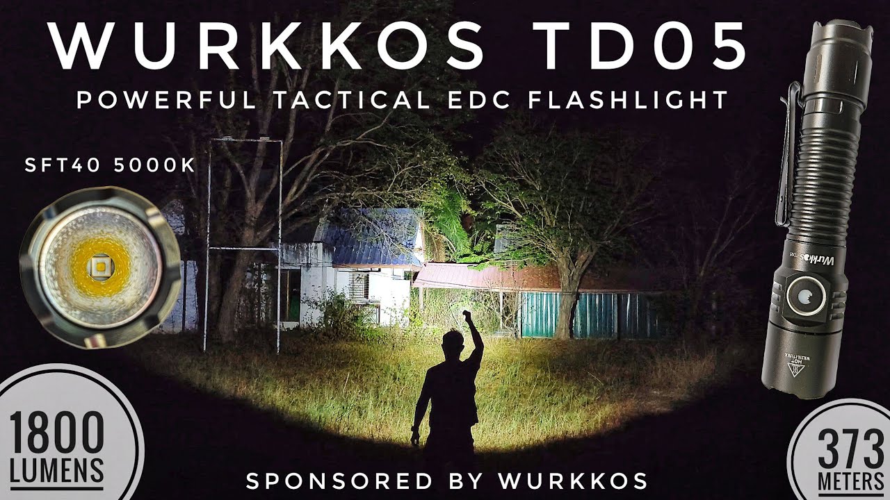 Обзор и сравнение Wurkkos TD05 SFT40 5000K с Wurkkos TD03, FC12 и Fenix ​​PD36R V2.