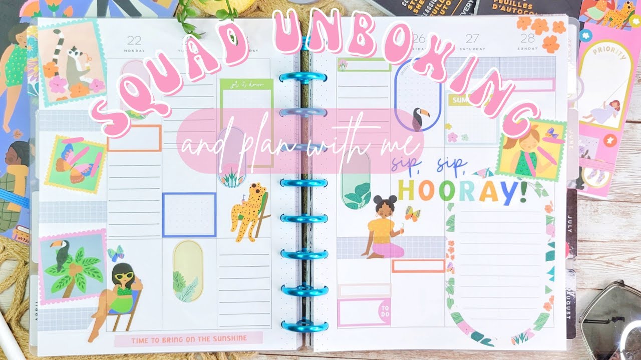 SQUAD UNBOXING AND PLAN WITH ME | Squad Goals Collection | The Happy Planner |