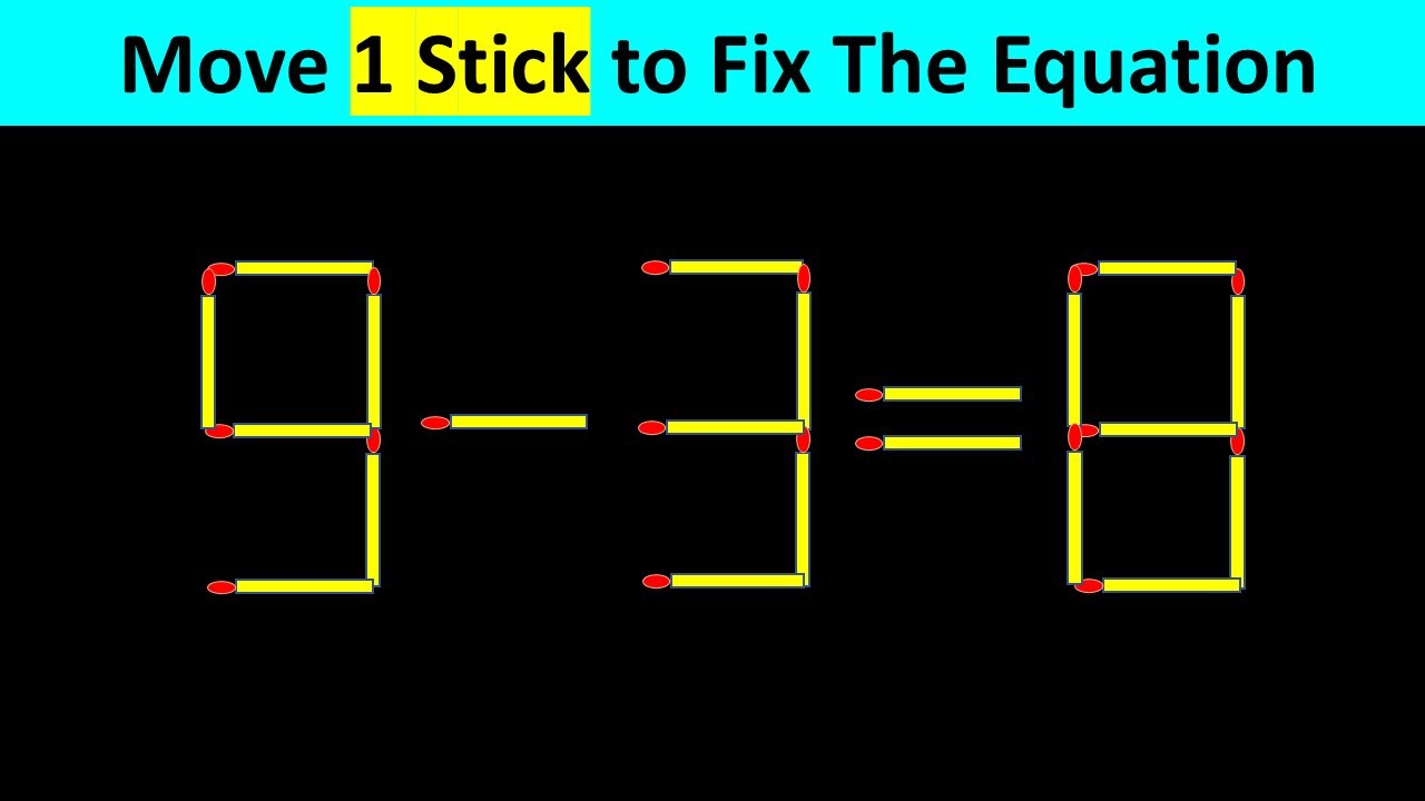 Improve IQ - 50 - Fix The Equation #matchstickpuzzle #simplylogical