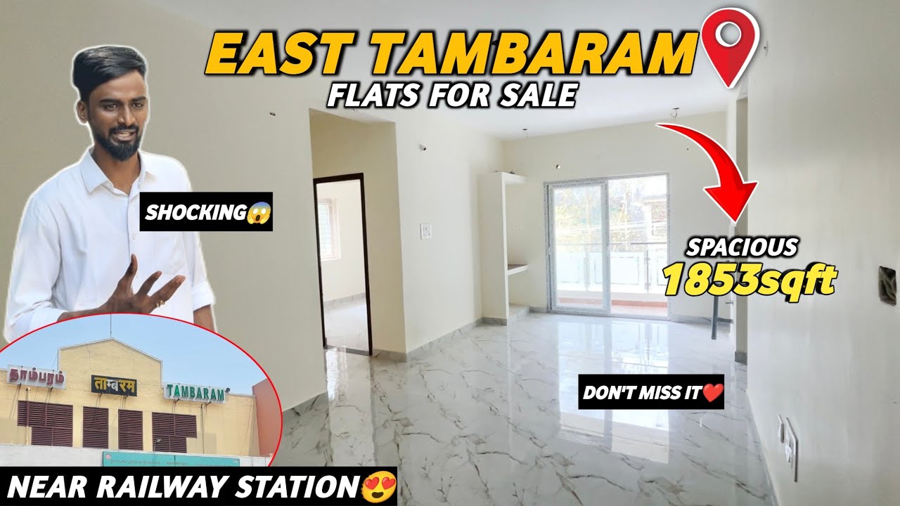 😱1853sqft Spacious 4BHK & 3BHK😍Flats for sale in East Tambaram🏡Perfect Location👌Ready to Occupy‼️