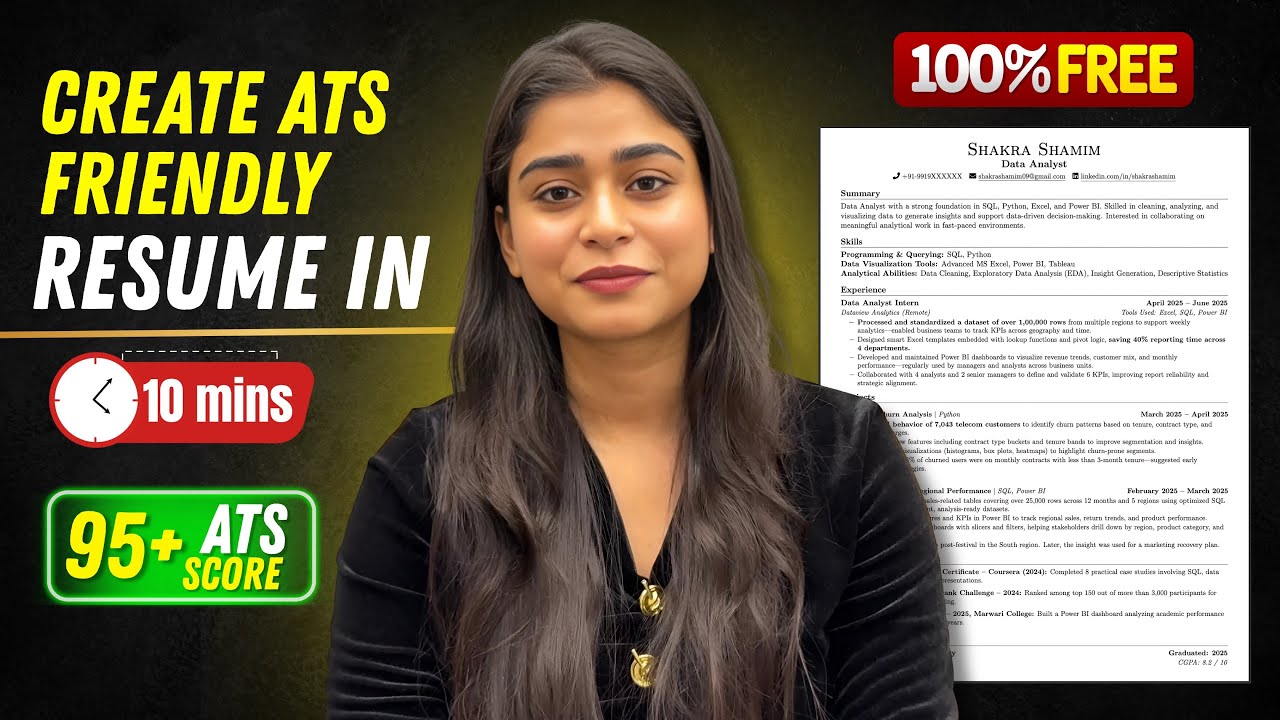 How to Create an ATS Friendly Resume for Fresher | Or Experienced