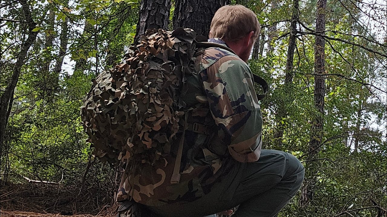 DIY Camo Ghille Pack Cover