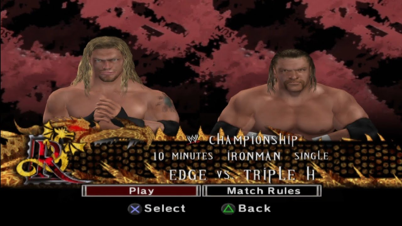 WWE SmackDown vs Raw 2007 PS2 – Edge vs Triple H | Iron Man Match (Full Gameplay)