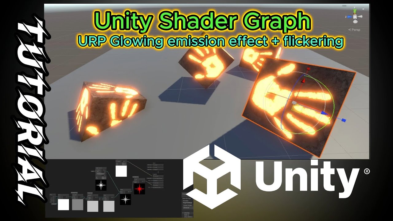 Unity How to create Shader Graph -  Adjustable Emission / Glow flickering effect  - URP version