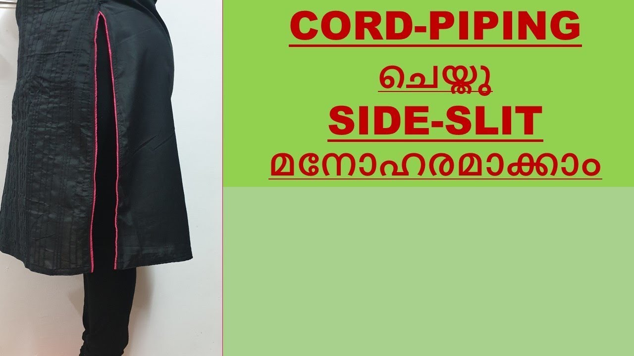 How to stitch  underground thread piping on slits of churidar top/Kurti/easy sewing tricks and tips