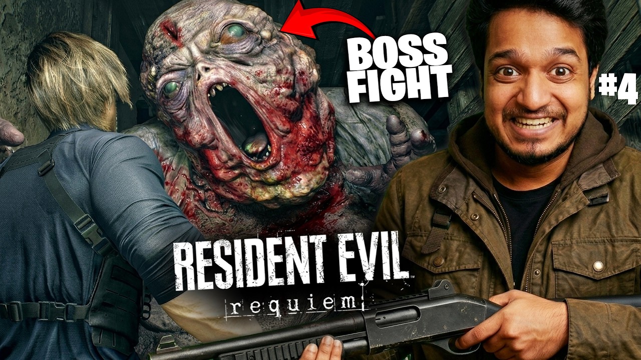 LEON vs BIG CHUNK BOSS FIGHT - RESIDENT EVIL 9 REQUIEM (Hindi Gameplay) #4 @ezio18rip