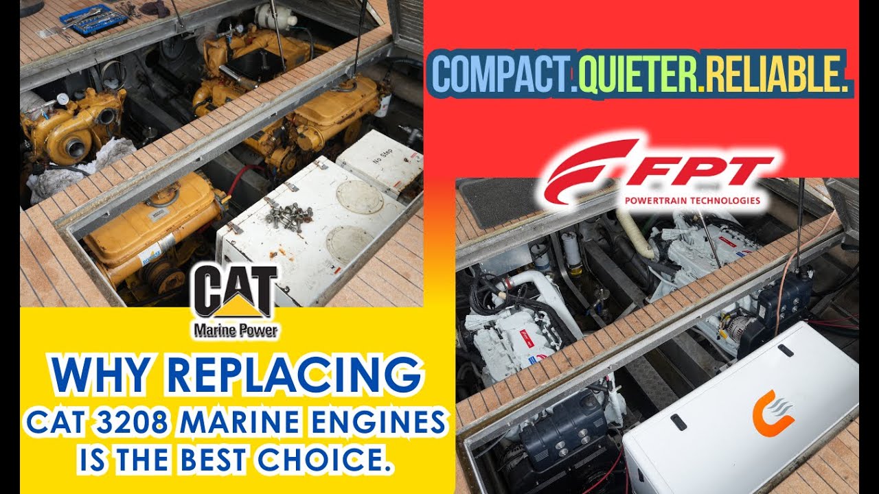 Marine Engine Repower - Cat 3208 to FPT NEF 450 | THT Power