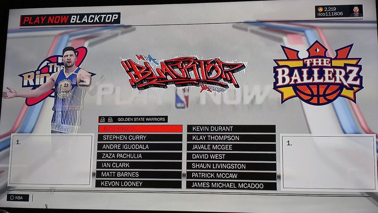 NBA2K17 How to use created PLAYERS ON BLACKTOP