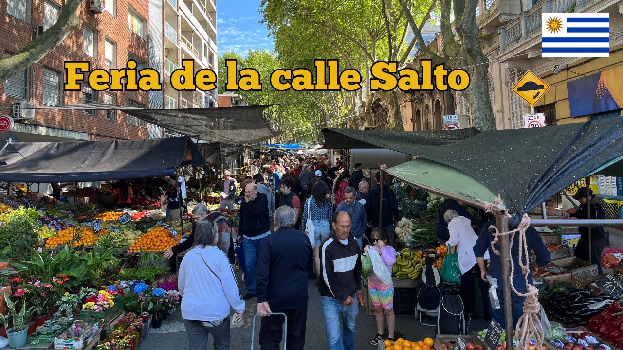 [4K] 🇺🇾 Montevideo, Uruguay | La feria de la calle Salto 🍎🍉🥩🧀🥦 | Walking Tour