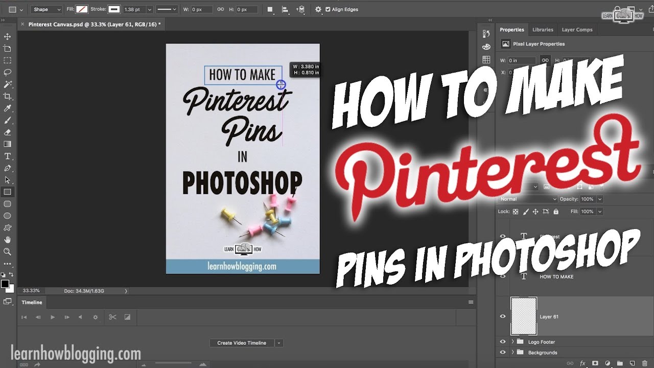 Как создать пины Pinterest в Photoshop