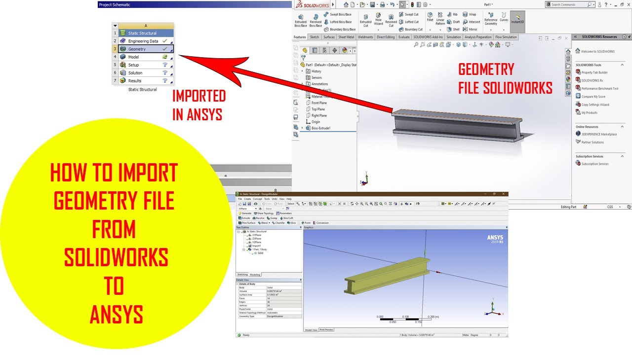🔥 How to Import Files from Solidworks to Ansys | How to import Solidworks Model to Ansys