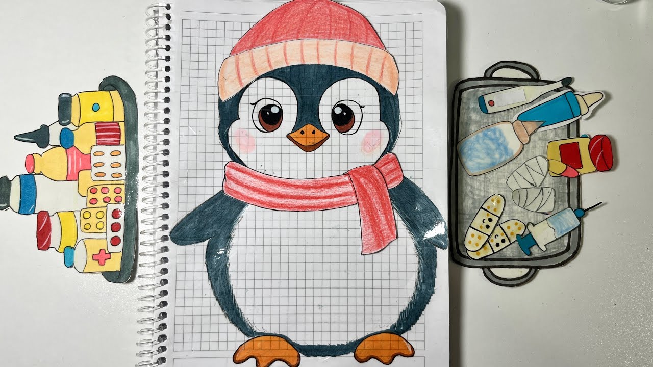 DIY Paper Penguin Skincare LİVE 🔴 cute girl, penguin coloring,fun paper art