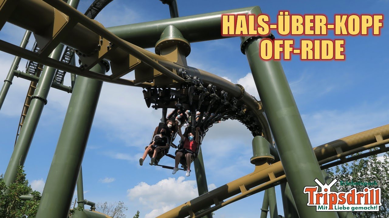 Hals-über-Kopf Off-Ride Footage, Tripsdrill Vekoma Inverted Coaster | Non-Copyright