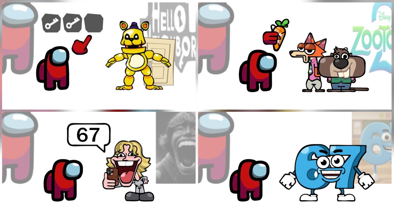 Mini Crewmate Kills Steal a Brainrot Characters | Among Us