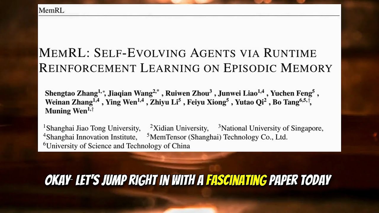 MemRL: Self-Evolving Agents via Runtime Reinforcement Learning on Episodic Memory (Jan 2026)