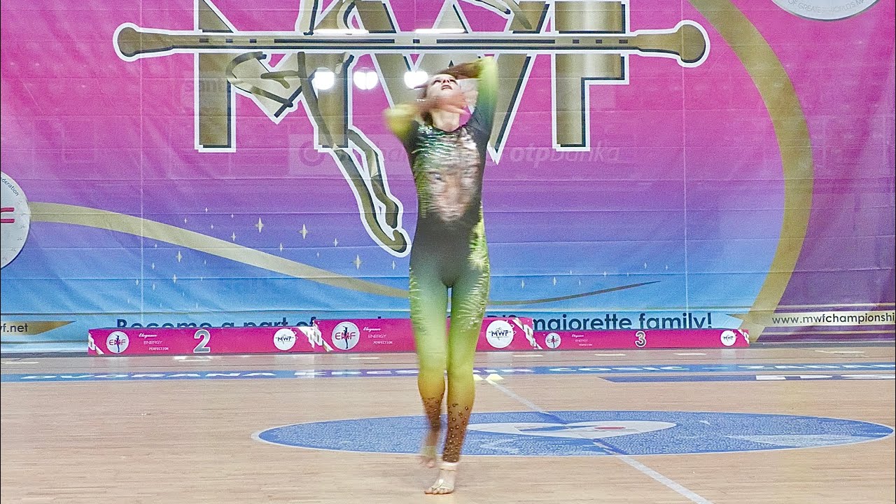Majorettes MK BIBI Hlohovec/ solo acrobatic baton juniors,  Zadar 2023 Majorette World Championship