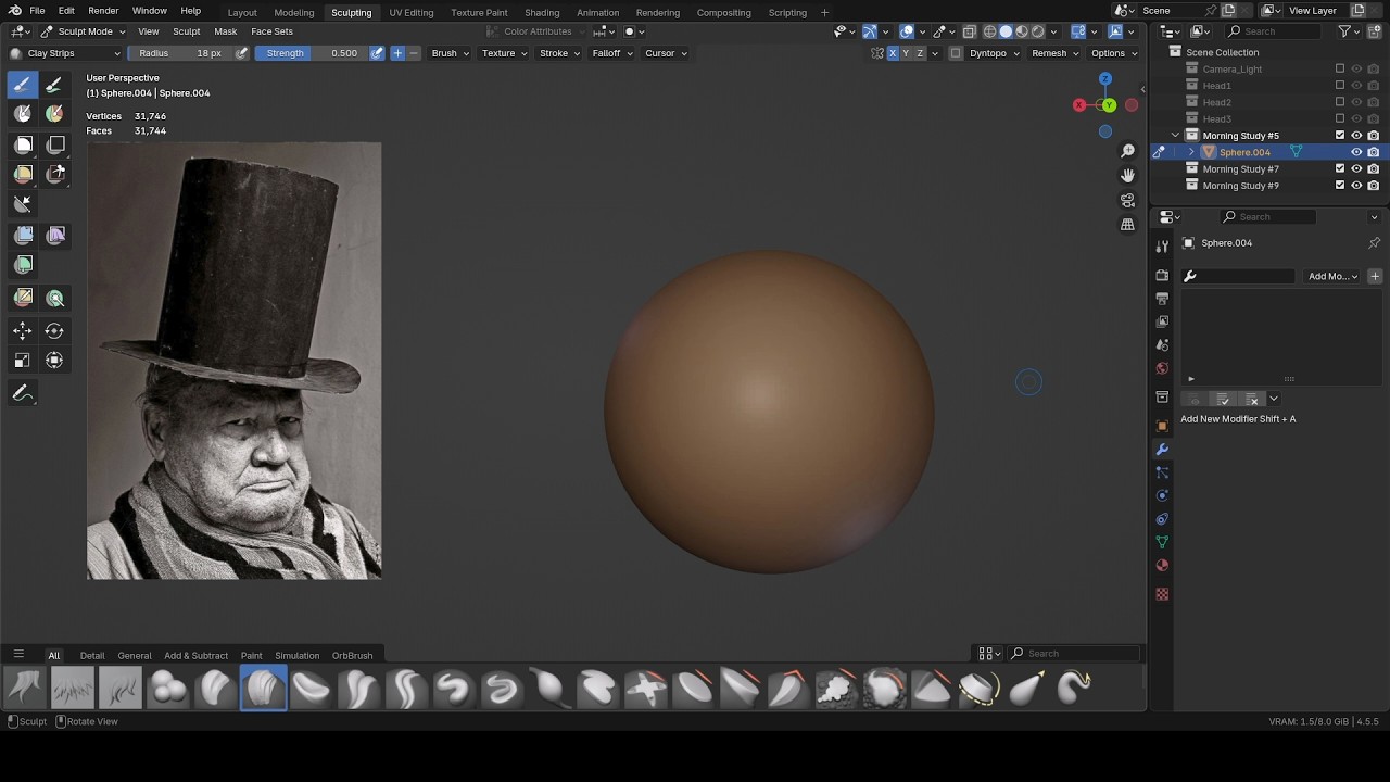 My Morning Study №5 #blender3d #sculpting