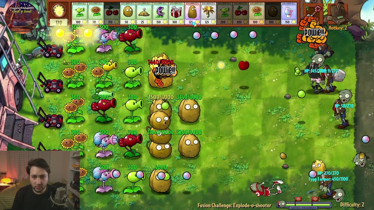 Plants Vs Zombies but it's chinese