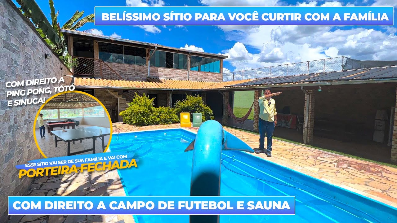 Bela casa para vc ganhar um dinheiro nos fins de semana com campinho e área de lazer para crianças