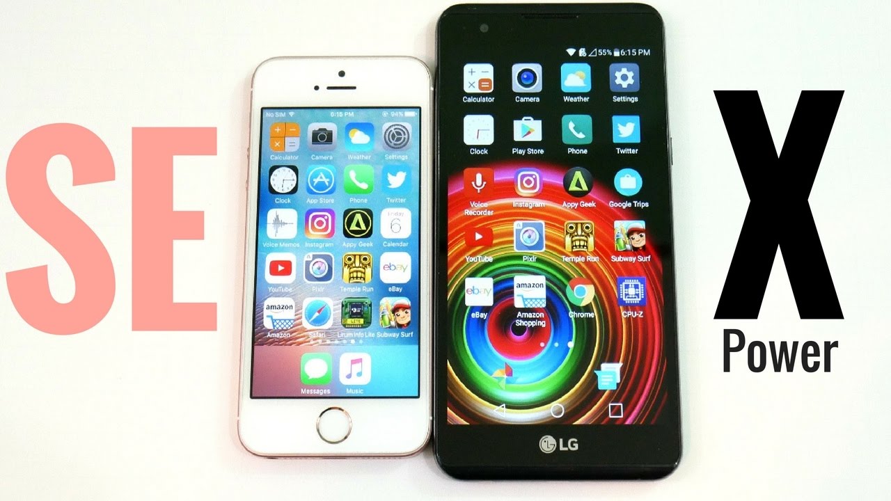 iPhone SE vs LG X Power
