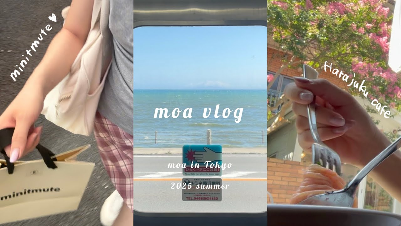 【vlog】(sub) 今年の夏の思い出Tokyo vlog🪻🤍~minitmute 表参道,原宿カフェ,湘南,鎌倉,高速ターミナル,神保町,東京タワー🗼花火大会🎇~