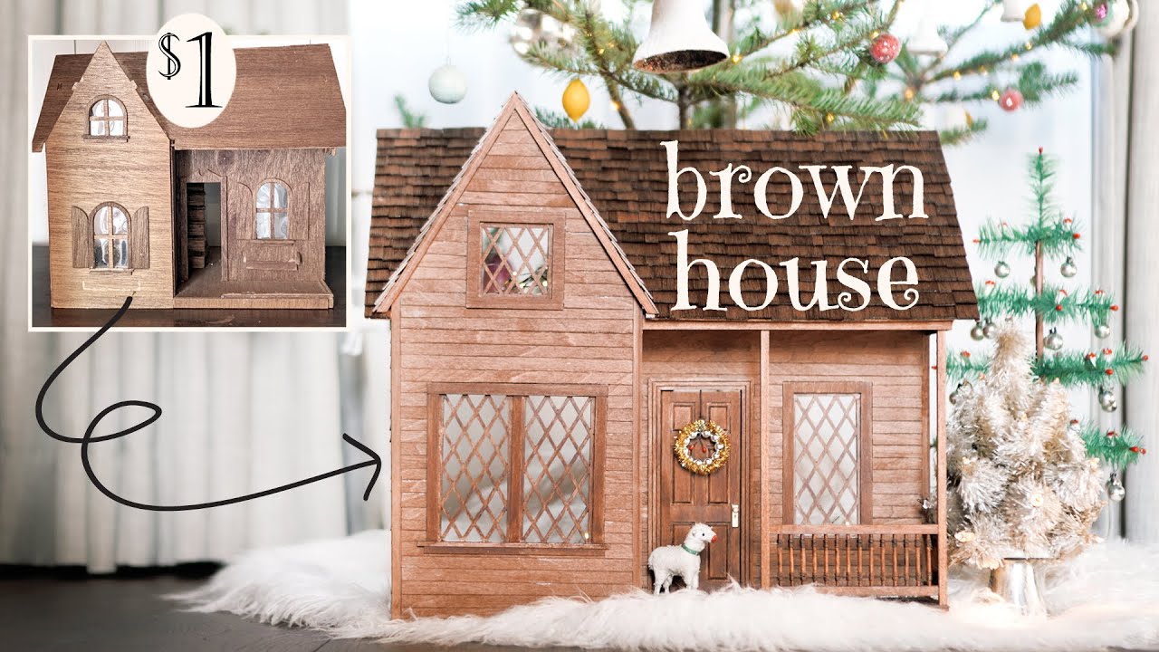 Cozy Wooden Dollhouse Renovation - Siding, Windows, Roof & Exterior Trim in Miniature