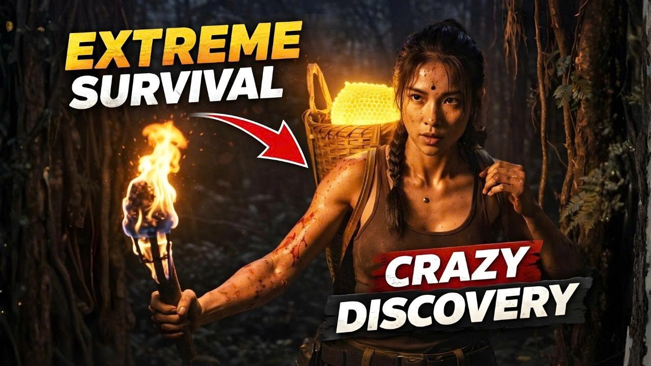 Scaling a 200m Jungle Giant to Harvest 4 Wild Honeycombs - Extreme Survival