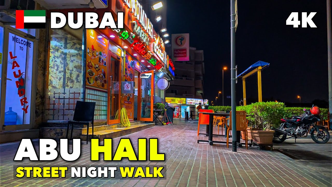 🇦🇪Dubai Abu Hail Street Night Walking Tour 4K