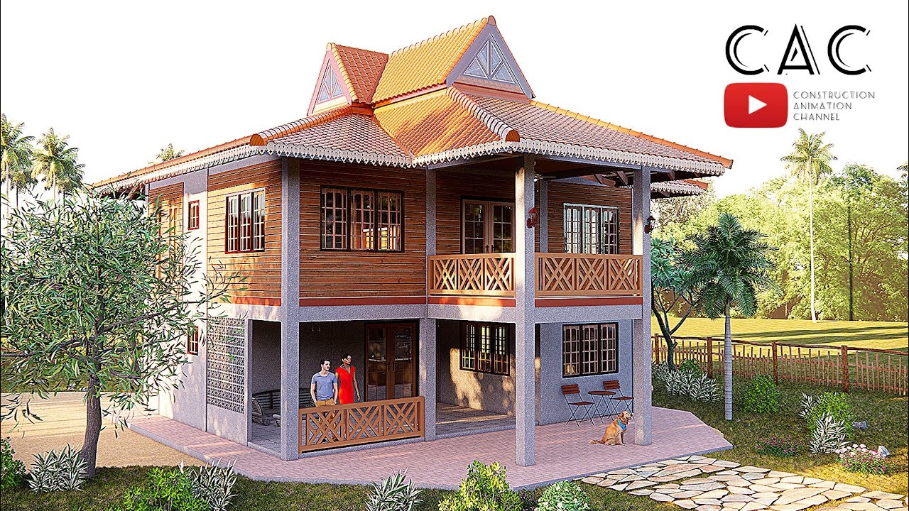 Simple Farmhouse | Tropical  House | 10x11m | 3 Bedroom