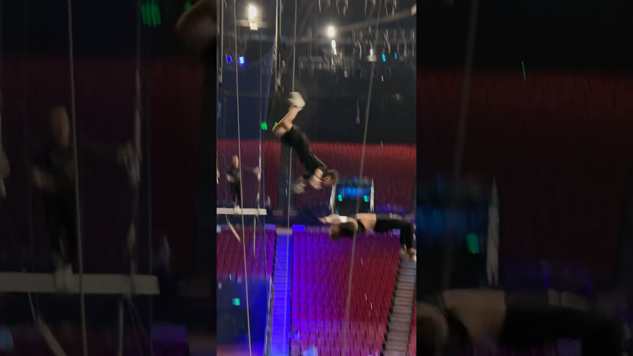 Dangerous moment 🤯😳 #circus #gym #aerial #acrobatics