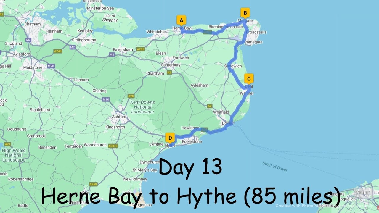 Day 13 - From Robert to William - A Road Trip around the coast of Britain - Herne Bay to Hythe
