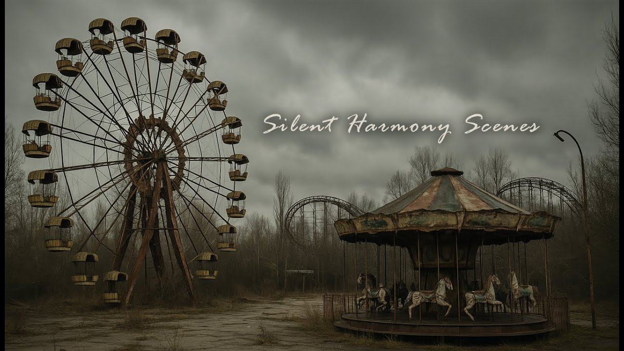 Rainy Abandoned Amusement Park Ambience | Deep Brown Noise for Sleep & Relaxation (3 Hours)