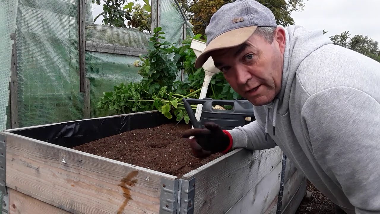 How I Rejuvenate My Manure Layer In My Permanent Raised Pallet Collar Beds ♻️  Using Liquid Manure