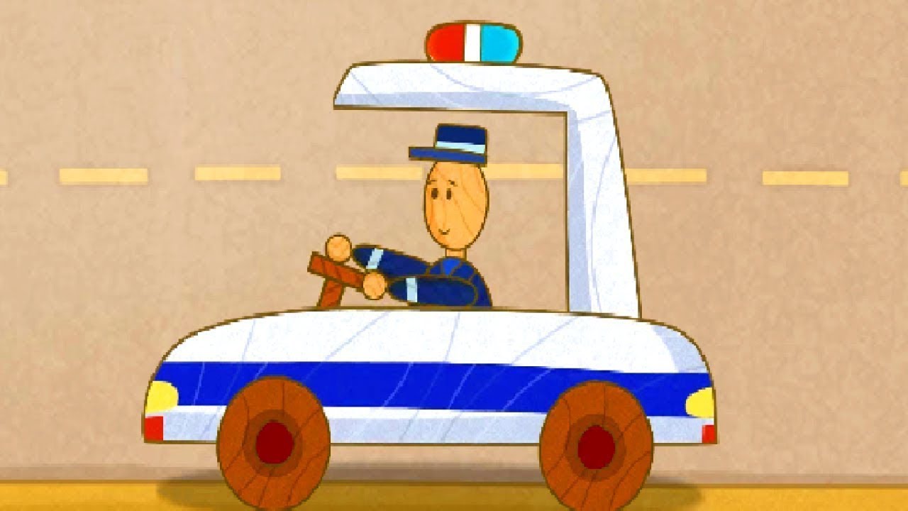 Çizgi film - Çocuklar için arabalar - Polis arabası