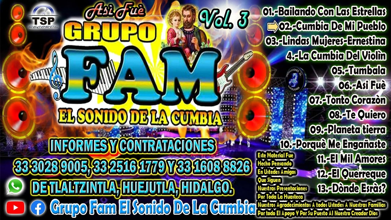 GRUPO FAM EL SONIDO DE LA CUMBIA VOLUMEN 3 COMPLETO 2024