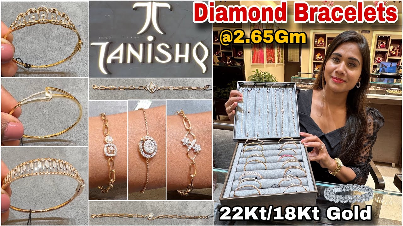 2.65Gm Starts😍Tanishq Latest Diamond Bracelet Designs & Price| Gold Diamond Bracelet Collections|