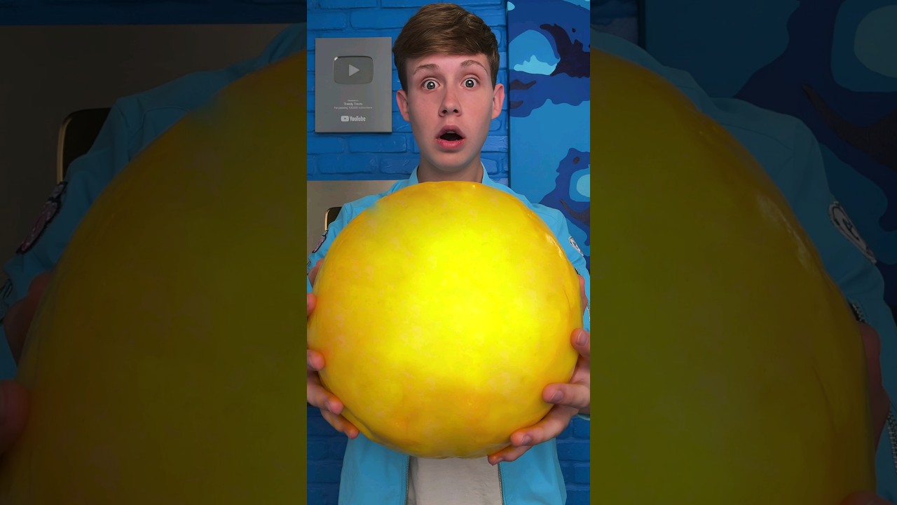 GIANT LEMON HEAD FREEZE DRY FAIL😱🍋 #candy #satisfying #trending #asmr #freezedried #mukbang