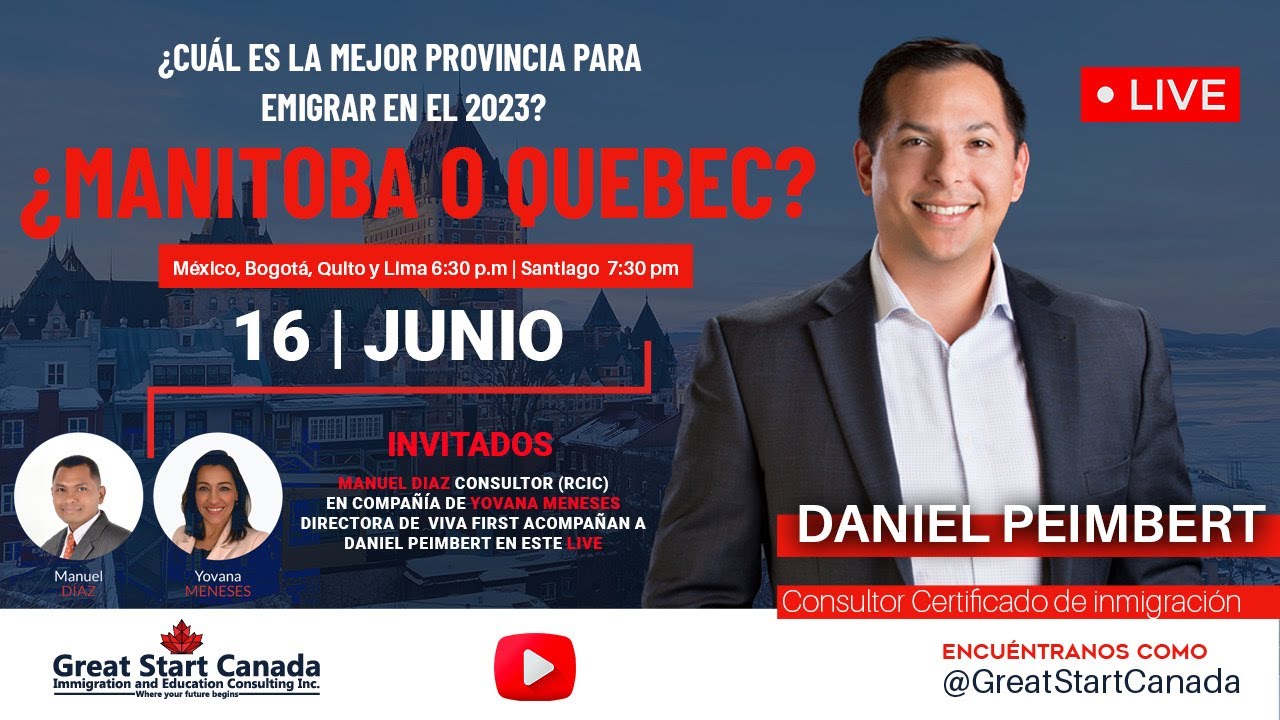 🔴 LIVE: ¿MANITOBA O QUEBEC? | ¿Cuál es la mejor provincia para emigrar en el 2023?