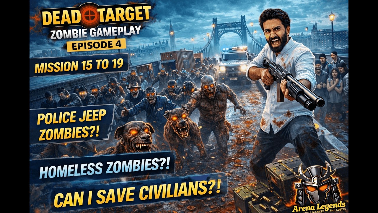 Mission 15 to 19 INSANE Battle! 😱 Dead Target Episode 4 – Police & Zombie Dogs Attack?!