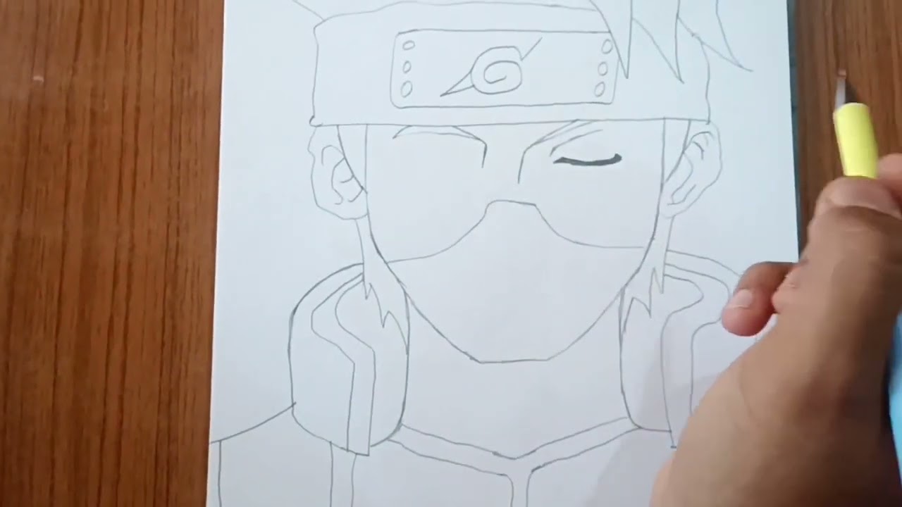 Kakashi Hatake Drawing Tutorial | Naruto Shippuden | Step-by-Step Long Video ✏️🔥