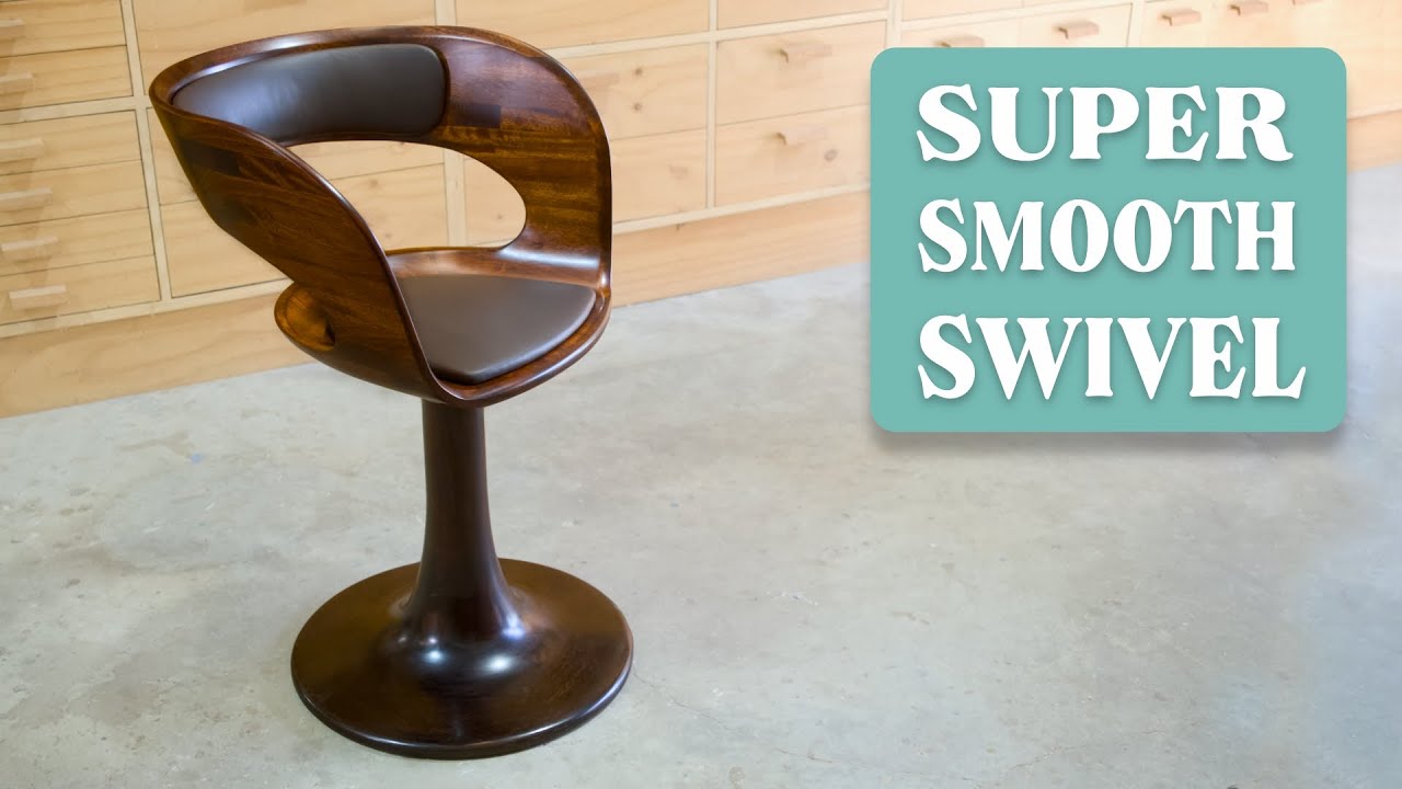 Scrap Wood Retro Chair Build - Easy To Make Swivel Mechanism
