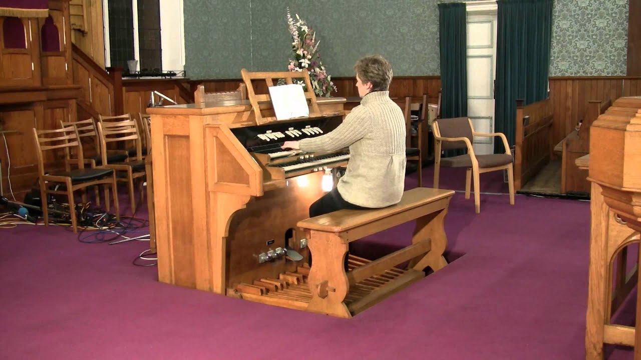 Alison playing Strand Presbyterian Church organ- Hymns