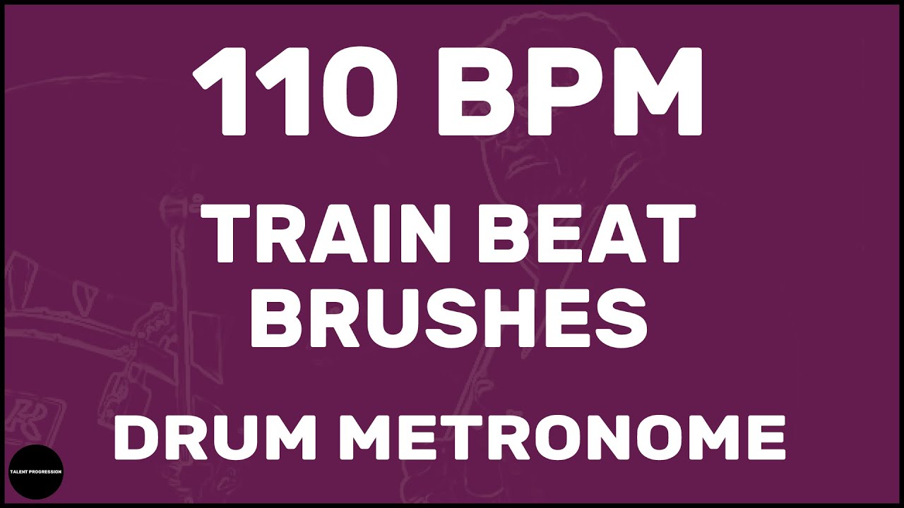 Train Beat Brushes | Drum Metronome Loop | 110 BPM