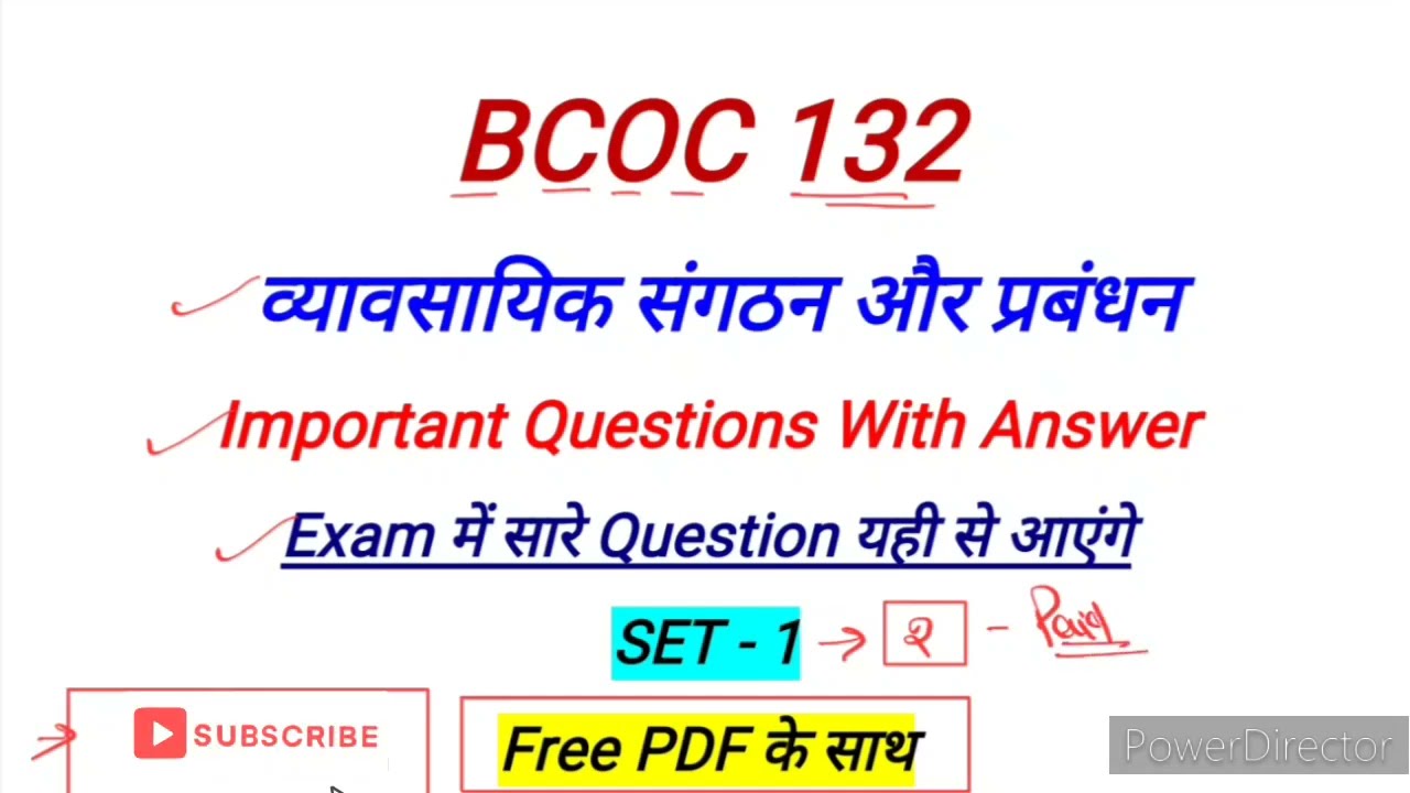 BCOC 132 Important Questions With Answer | BCOC 132 Sample Paper | BCOC 132 Previous year Questions