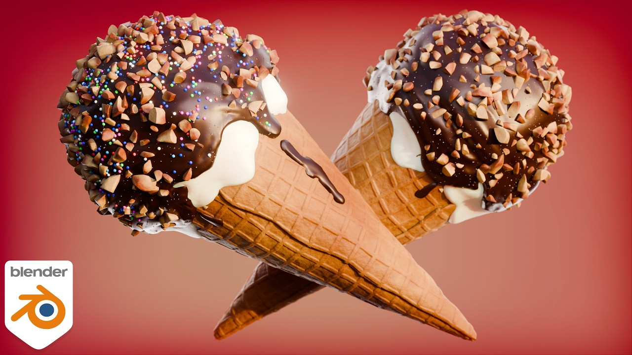 Ice Cream Drumsticks🍦(Blender Tutorial)