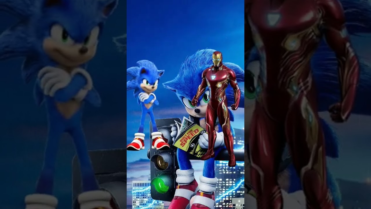 Sonic vs 3 round in Marvel & Dc #short #youtubeshorts #marvel