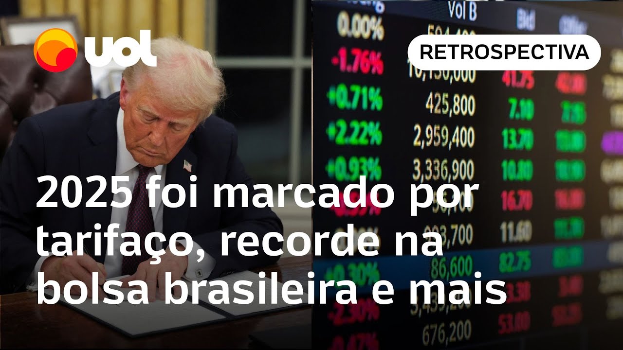 Retrospectiva 2025: Economia foi marcada por tarifa&ccedil;o de Trump, bolsa no Brasil batendo recorde e +
