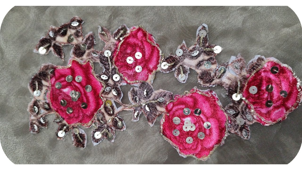#Treanding beautiful patchwork design✨ tutorial 💥🤩organza cutwork design