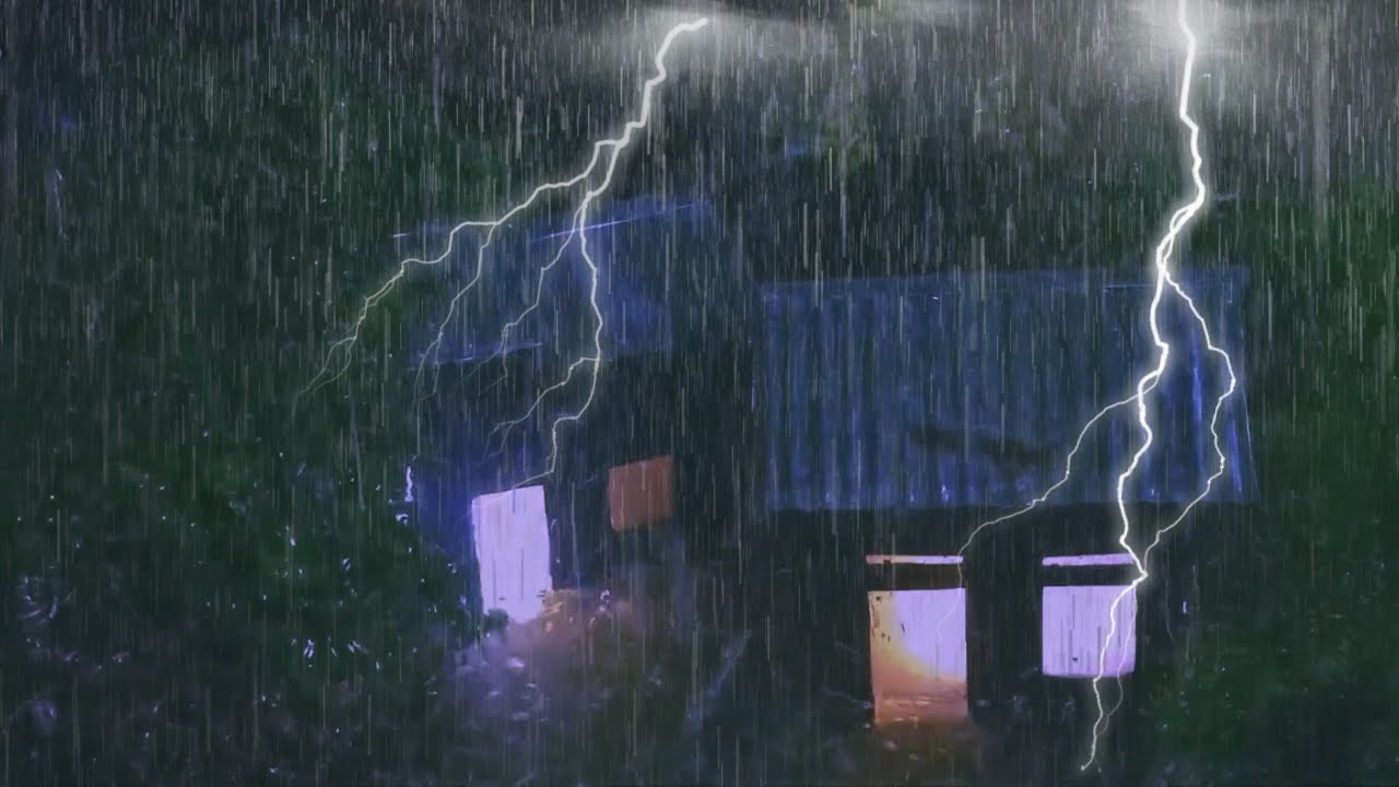 🔴 Rain Sounds For Sleeping - 99% Instantly Fall Asleep With Rain Sound  outside the window At Night